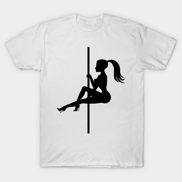 Pole Dance Trick T-Shirt by Liniskop